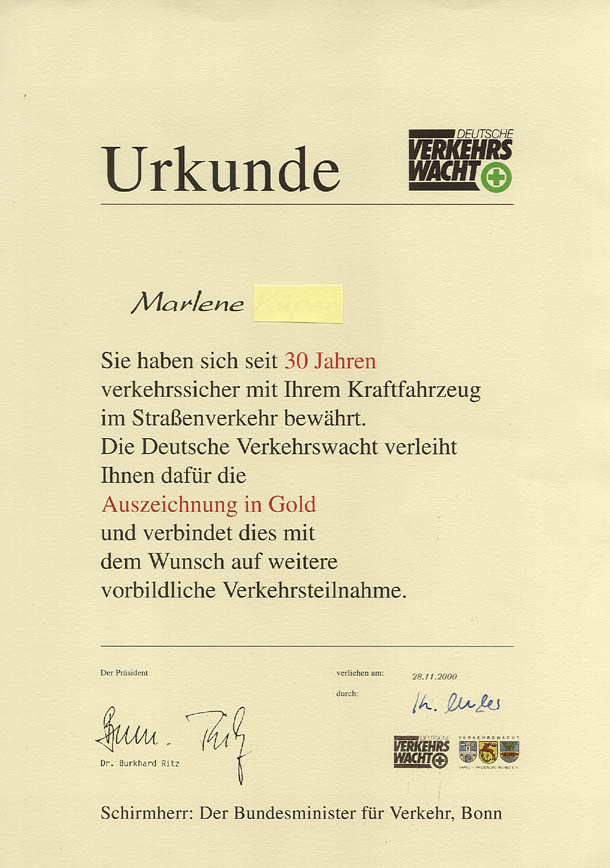 Urkunde